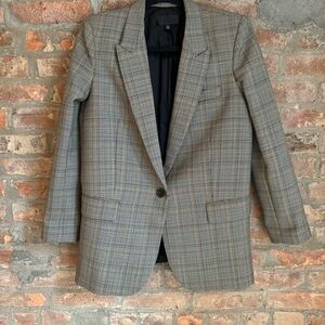 Nili Lotan Brown Check Blazer
